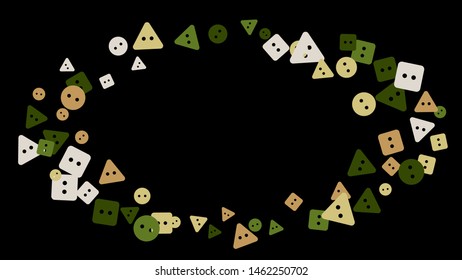 Festive Background with Colorful buttons. Trendy Pattern for Postcard, Print, Banner or Poster. Vector
