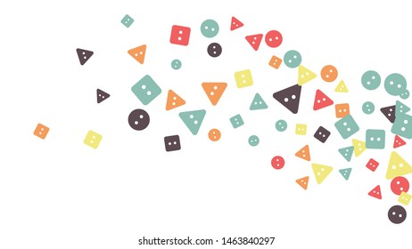 Festive Background with Colorful buttons. Trendy Pattern for Postcard, Print, Banner or Poster. Vector
