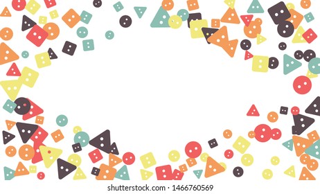 Festive Background with Colorful buttons. Trendy Pattern for Postcard, Print, Banner or Poster. Vector
