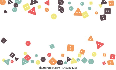 Festive Background with Colorful buttons. Trendy Pattern for Postcard, Print, Banner or Poster. Vector
