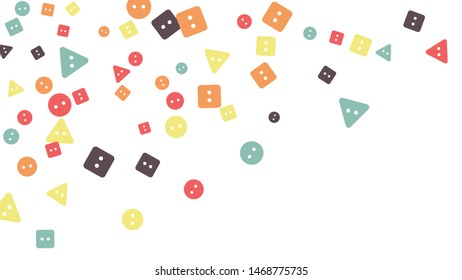 Festive Background with Colorful buttons. Trendy Pattern for Postcard, Print, Banner or Poster. Vector
