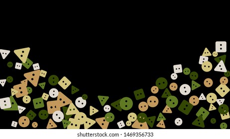 Festive Background with Colorful buttons. Trendy Pattern for Postcard, Print, Banner or Poster. Vector
