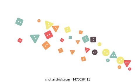Festive Background with Colorful buttons. Trendy Pattern for Postcard, Print, Banner or Poster. Vector
