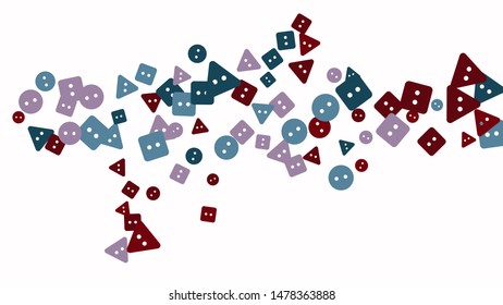 Festive Background with Colorful buttons. Trendy Pattern for Postcard, Print, Banner or Poster. Vector

