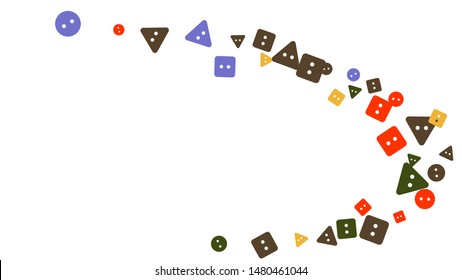 Festive Background with Colorful buttons. Trendy Pattern for Postcard, Print, Banner or Poster. Vector
