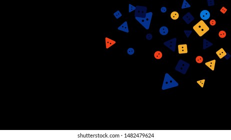 Festive Background with Colorful buttons. Trendy Pattern for Postcard, Print, Banner or Poster. Vector
