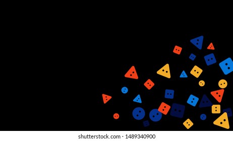 Festive Background with Colorful buttons. Trendy Pattern for Postcard, Print, Banner or Poster. Vector
