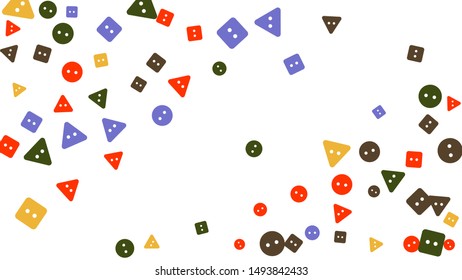 Festive Background with Colorful buttons. Trendy Pattern for Postcard, Print, Banner or Poster. Vector
