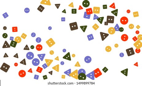 Festive Background with Colorful buttons. Trendy Pattern for Postcard, Print, Banner or Poster. Vector
