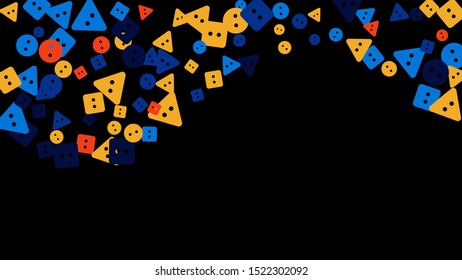 Festive Background with Colorful buttons. Trendy Pattern for Postcard, Print, Banner or Poster. Vector
