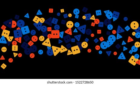 Festive Background with Colorful buttons. Trendy Pattern for Postcard, Print, Banner or Poster. Vector
