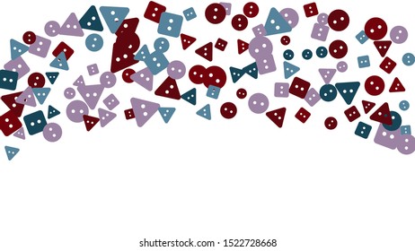 Festive Background with Colorful buttons. Trendy Pattern for Postcard, Print, Banner or Poster. Vector
