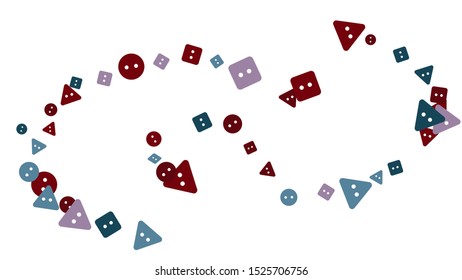Festive Background with Colorful buttons. Trendy Pattern for Postcard, Print, Banner or Poster. Vector
