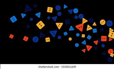 Festive Background with Colorful buttons. Trendy Pattern for Postcard, Print, Banner or Poster. Vector
