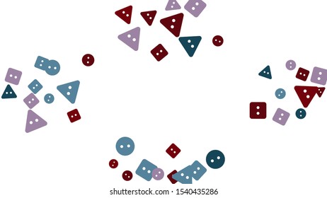 Festive Background with Colorful buttons. Trendy Pattern for Postcard, Print, Banner or Poster. Vector
