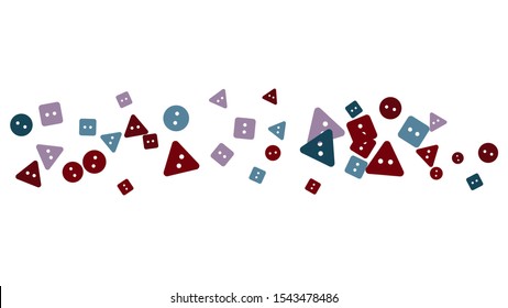 Festive Background with Colorful buttons. Trendy Pattern for Postcard, Print, Banner or Poster. Vector
