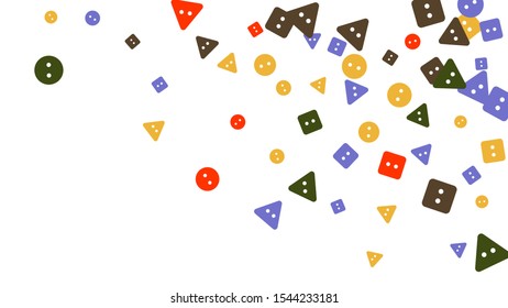 Festive Background with Colorful buttons. Trendy Pattern for Postcard, Print, Banner or Poster. Vector
