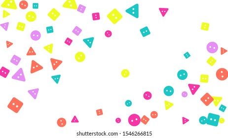 Festive Background with Colorful buttons. Trendy Pattern for Postcard, Print, Banner or Poster. Vector
