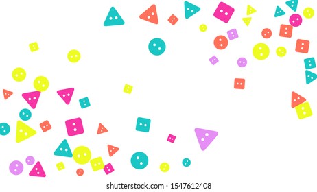 Festive Background with Colorful buttons. Trendy Pattern for Postcard, Print, Banner or Poster. Vector
