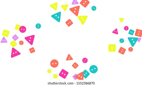 Festive Background with Colorful buttons. Trendy Pattern for Postcard, Print, Banner or Poster. Vector
