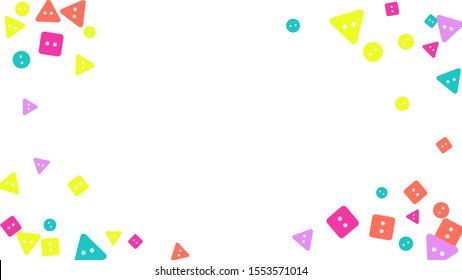 Festive Background with Colorful buttons. Trendy Pattern for Postcard, Print, Banner or Poster. Vector
