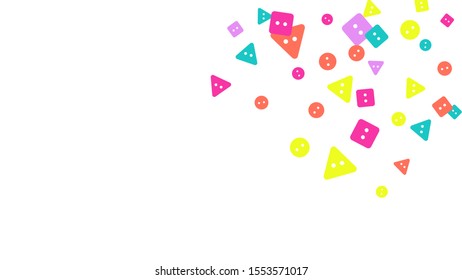 Festive Background with Colorful buttons. Trendy Pattern for Postcard, Print, Banner or Poster. Vector
