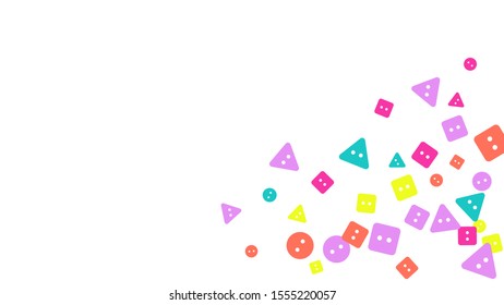 Festive Background with Colorful buttons. Trendy Pattern for Postcard, Print, Banner or Poster. Vector
