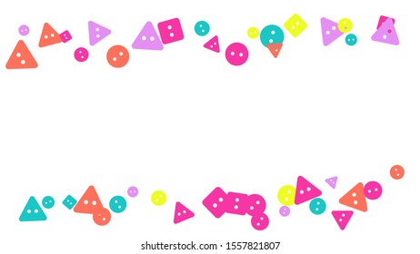 Festive Background with Colorful buttons. Trendy Pattern for Postcard, Print, Banner or Poster. Vector
