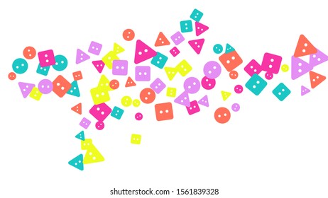 Festive Background with Colorful buttons. Trendy Pattern for Postcard, Print, Banner or Poster. Vector
