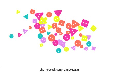 Festive Background with Colorful buttons. Trendy Pattern for Postcard, Print, Banner or Poster. Vector
