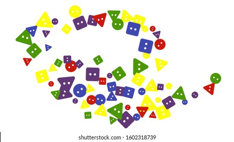 Festive Background with Colorful buttons. Trendy Pattern for Postcard, Print, Banner or Poster. Vector