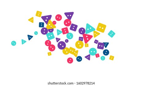 Festive Background with Colorful buttons. Trendy Pattern for Postcard, Print, Banner or Poster. Vector