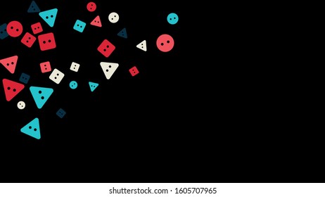 Festive Background with Colorful buttons. Trendy Pattern for Postcard, Print, Banner or Poster. Vector
