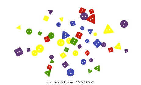 Festive Background with Colorful buttons. Trendy Pattern for Postcard, Print, Banner or Poster. Vector
