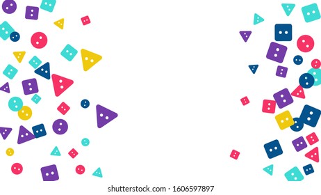 Festive Background with Colorful buttons. Trendy Pattern for Postcard, Print, Banner or Poster. Vector