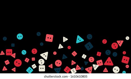 Festive Background with Colorful buttons. Trendy Pattern for Postcard, Print, Banner or Poster. Vector
