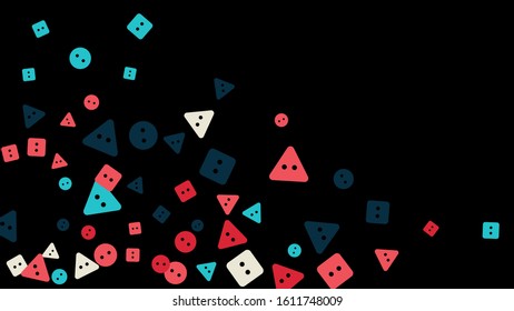 Festive Background with Colorful buttons. Trendy Pattern for Postcard, Print, Banner or Poster. Vector
