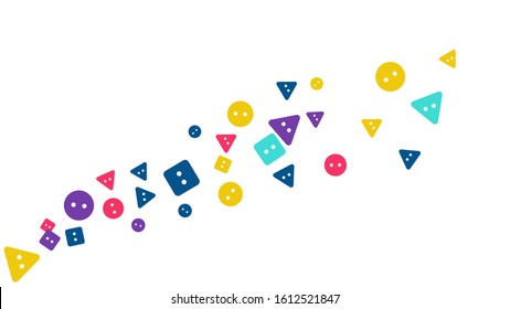 Festive Background with Colorful buttons. Trendy Pattern for Postcard, Print, Banner or Poster. Vector
