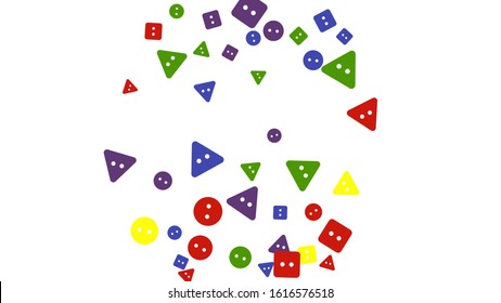 Festive Background with Colorful buttons. Trendy Pattern for Postcard, Print, Banner or Poster. Vector
