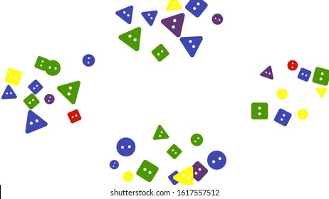 Festive Background with Colorful buttons. Trendy Pattern for Postcard, Print, Banner or Poster. Vector
