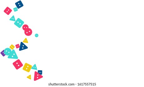 Festive Background with Colorful buttons. Trendy Pattern for Postcard, Print, Banner or Poster. Vector
