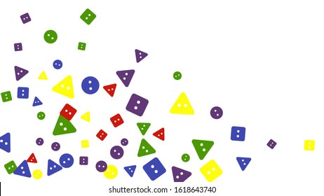 Festive Background with Colorful buttons. Trendy Pattern for Postcard, Print, Banner or Poster. Vector
