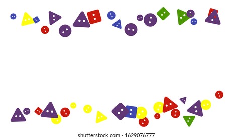 Festive Background with Colorful buttons. Trendy Pattern for Postcard, Print, Banner or Poster. Vector
