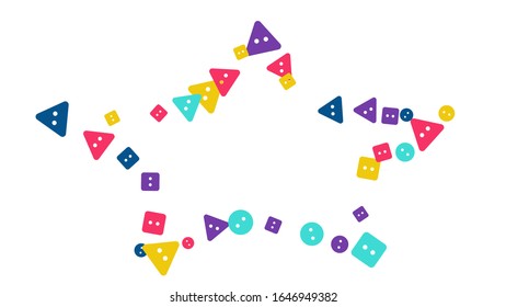 Festive Background with Colorful buttons. Trendy Pattern for Postcard, Print, Banner or Poster. Vector

