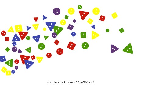 Festive Background with Colorful buttons. Trendy Pattern for Postcard, Print, Banner or Poster. Vector
