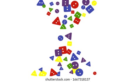 Festive Background with Colorful buttons. Trendy Pattern for Postcard, Print, Banner or Poster. Vector
