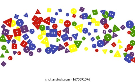 Festive Background with Colorful buttons. Trendy Pattern for Postcard, Print, Banner or Poster. Vector
