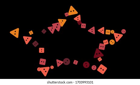 Festive Background with Colorful buttons. Trendy Pattern for Postcard, Print, Banner or Poster. Vector