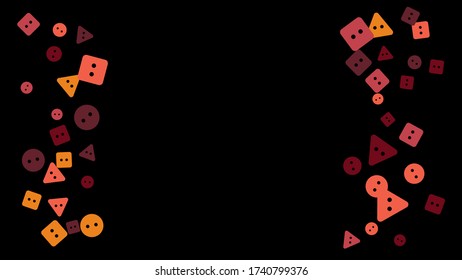 Festive Background with Colorful buttons. Trendy Pattern for Postcard, Print, Banner or Poster. Vector