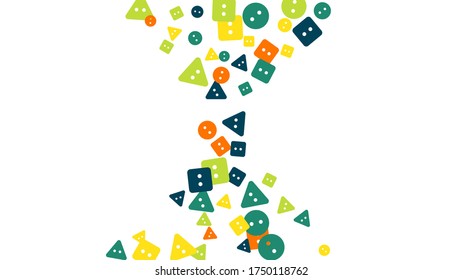 Festive Background with Colorful buttons. Trendy Pattern for Postcard, Print, Banner or Poster. Vector
